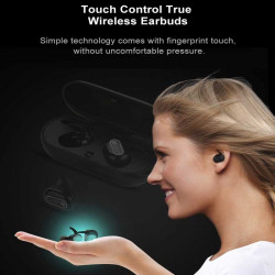 Fineblue TWS-R10 True Wireless Noise Cancelling Earbuds with Charging Case Fingerprint Touch Control Stereo - astrosoar 7