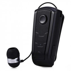 Auriculares empresariales F910 | Auricular retráctil Bluetooth Cuello Pinza | Mensajes de voz Vibración de llamadas
